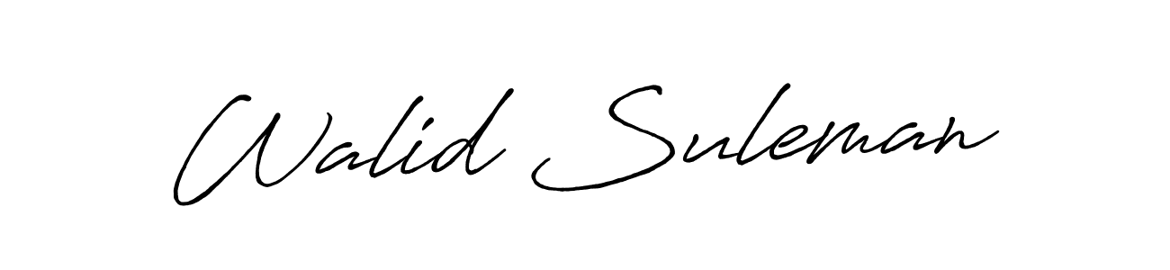 It looks lik you need a new signature style for name Walid Suleman. Design unique handwritten (Antro_Vectra_Bolder) signature with our free signature maker in just a few clicks. Walid Suleman signature style 7 images and pictures png