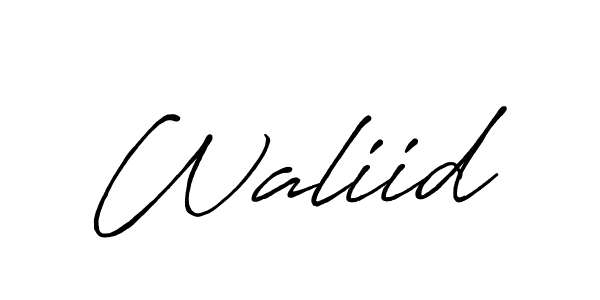 Waliid stylish signature style. Best Handwritten Sign (Antro_Vectra_Bolder) for my name. Handwritten Signature Collection Ideas for my name Waliid. Waliid signature style 7 images and pictures png