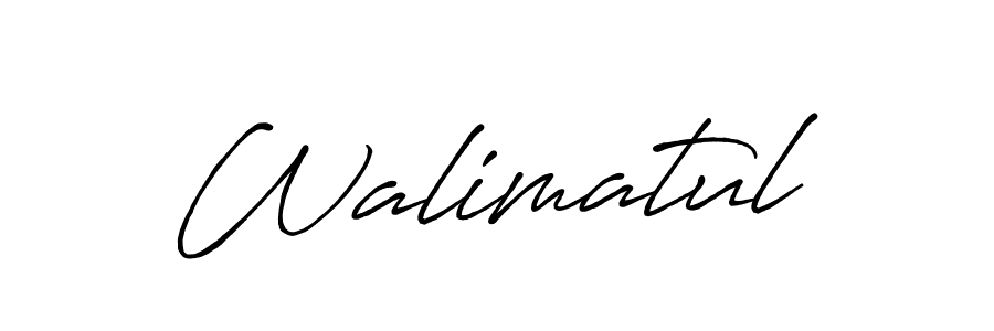 Make a beautiful signature design for name Walimatul. With this signature (Antro_Vectra_Bolder) style, you can create a handwritten signature for free. Walimatul signature style 7 images and pictures png