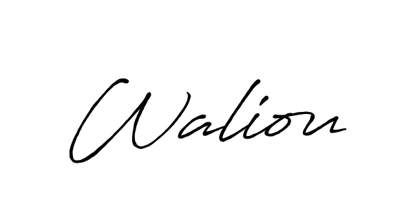 You can use this online signature creator to create a handwritten signature for the name Waliou. This is the best online autograph maker. Waliou signature style 7 images and pictures png