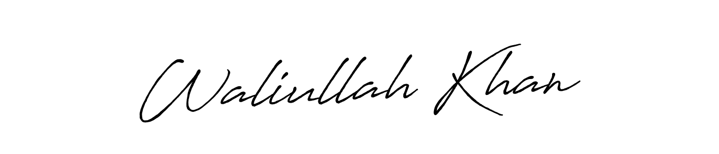 This is the best signature style for the Waliullah Khan name. Also you like these signature font (Antro_Vectra_Bolder). Mix name signature. Waliullah Khan signature style 7 images and pictures png