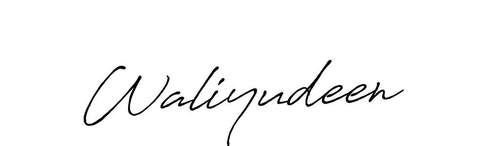 Make a beautiful signature design for name Waliyudeen. Use this online signature maker to create a handwritten signature for free. Waliyudeen signature style 7 images and pictures png