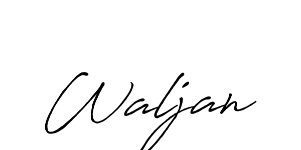 Use a signature maker to create a handwritten signature online. With this signature software, you can design (Antro_Vectra_Bolder) your own signature for name Waljan. Waljan signature style 7 images and pictures png