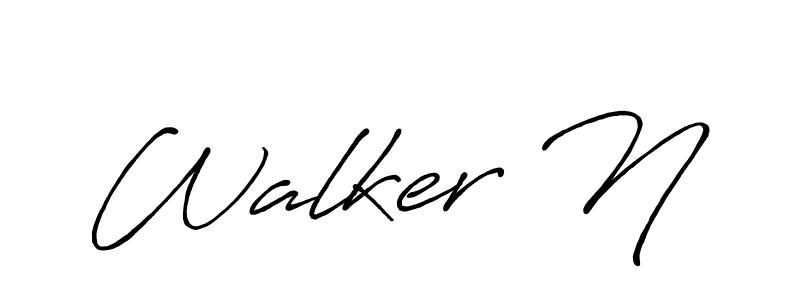 Create a beautiful signature design for name Walker N. With this signature (Antro_Vectra_Bolder) fonts, you can make a handwritten signature for free. Walker N signature style 7 images and pictures png