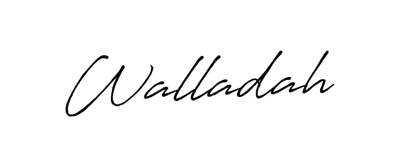 How to make Walladah name signature. Use Antro_Vectra_Bolder style for creating short signs online. This is the latest handwritten sign. Walladah signature style 7 images and pictures png