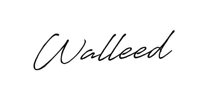 You should practise on your own different ways (Antro_Vectra_Bolder) to write your name (Walleed) in signature. don't let someone else do it for you. Walleed signature style 7 images and pictures png