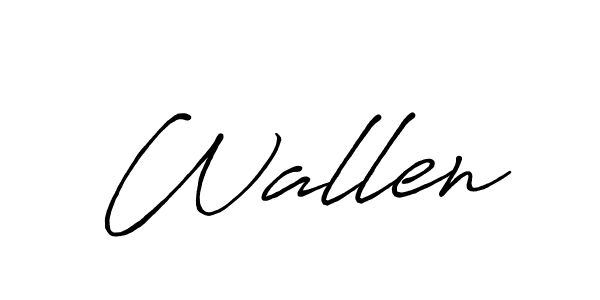Make a beautiful signature design for name Wallen. With this signature (Antro_Vectra_Bolder) style, you can create a handwritten signature for free. Wallen signature style 7 images and pictures png
