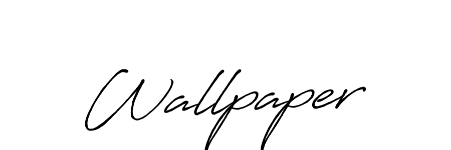 Design your own signature with our free online signature maker. With this signature software, you can create a handwritten (Antro_Vectra_Bolder) signature for name Wallpaper. Wallpaper signature style 7 images and pictures png