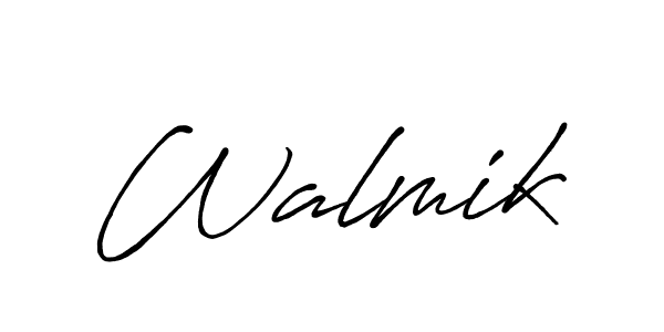 Also we have Walmik name is the best signature style. Create professional handwritten signature collection using Antro_Vectra_Bolder autograph style. Walmik signature style 7 images and pictures png
