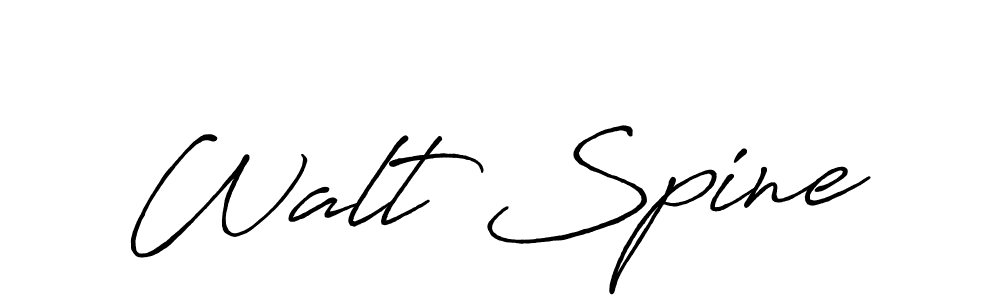 The best way (Antro_Vectra_Bolder) to make a short signature is to pick only two or three words in your name. The name Walt Spine include a total of six letters. For converting this name. Walt Spine signature style 7 images and pictures png