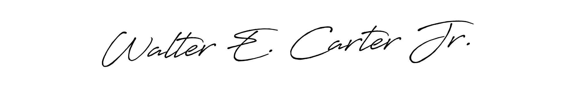 Create a beautiful signature design for name Walter E. Carter Jr.. With this signature (Antro_Vectra_Bolder) fonts, you can make a handwritten signature for free. Walter E. Carter Jr. signature style 7 images and pictures png