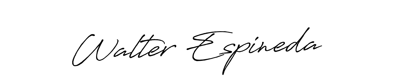 How to make Walter Espineda name signature. Use Antro_Vectra_Bolder style for creating short signs online. This is the latest handwritten sign. Walter Espineda signature style 7 images and pictures png