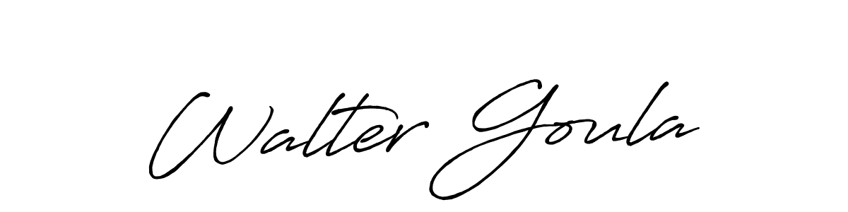 Design your own signature with our free online signature maker. With this signature software, you can create a handwritten (Antro_Vectra_Bolder) signature for name Walter Goula. Walter Goula signature style 7 images and pictures png