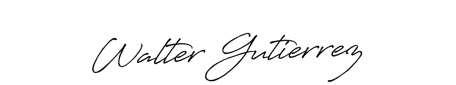 Also You can easily find your signature by using the search form. We will create Walter Gutierrez name handwritten signature images for you free of cost using Antro_Vectra_Bolder sign style. Walter Gutierrez signature style 7 images and pictures png