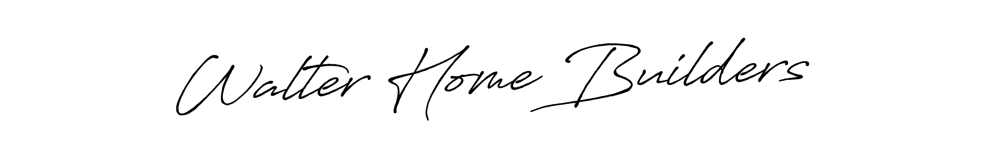 Create a beautiful signature design for name Walter Home Builders. With this signature (Antro_Vectra_Bolder) fonts, you can make a handwritten signature for free. Walter Home Builders signature style 7 images and pictures png