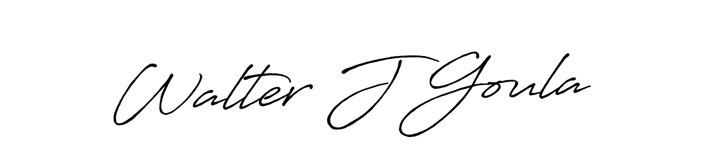 How to make Walter J Goula signature? Antro_Vectra_Bolder is a professional autograph style. Create handwritten signature for Walter J Goula name. Walter J Goula signature style 7 images and pictures png