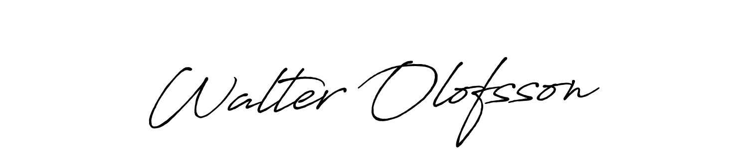 How to make Walter Olofsson name signature. Use Antro_Vectra_Bolder style for creating short signs online. This is the latest handwritten sign. Walter Olofsson signature style 7 images and pictures png