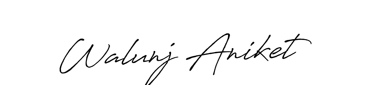 Make a beautiful signature design for name Walunj Aniket. Use this online signature maker to create a handwritten signature for free. Walunj Aniket signature style 7 images and pictures png