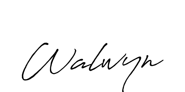Walwyn stylish signature style. Best Handwritten Sign (Antro_Vectra_Bolder) for my name. Handwritten Signature Collection Ideas for my name Walwyn. Walwyn signature style 7 images and pictures png