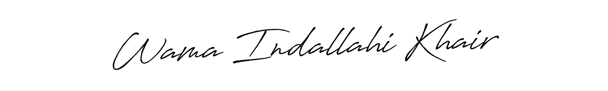 Make a beautiful signature design for name Wama Indallahi Khair. Use this online signature maker to create a handwritten signature for free. Wama Indallahi Khair signature style 7 images and pictures png