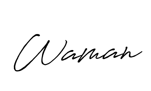 Make a beautiful signature design for name Waman. Use this online signature maker to create a handwritten signature for free. Waman signature style 7 images and pictures png