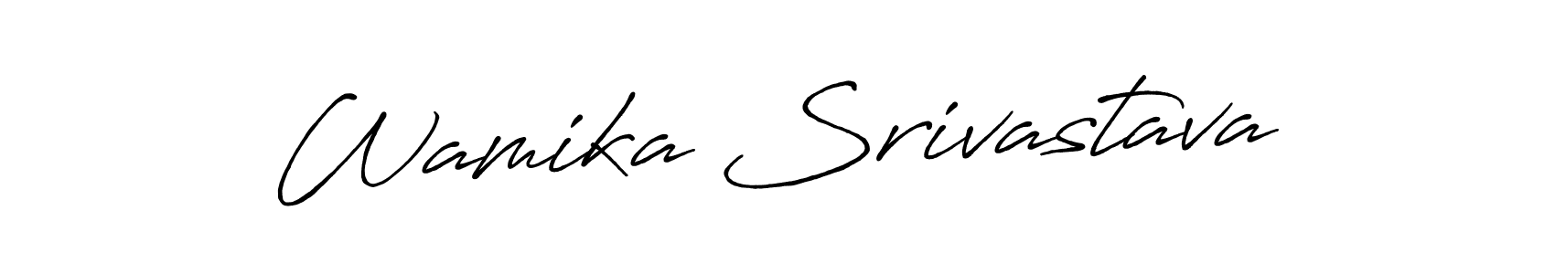 Make a beautiful signature design for name Wamika Srivastava. With this signature (Antro_Vectra_Bolder) style, you can create a handwritten signature for free. Wamika Srivastava signature style 7 images and pictures png