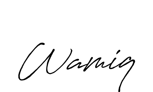 Design your own signature with our free online signature maker. With this signature software, you can create a handwritten (Antro_Vectra_Bolder) signature for name Wamiq. Wamiq signature style 7 images and pictures png