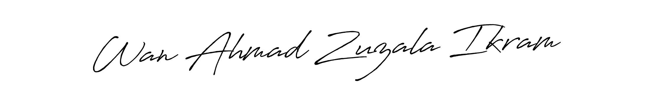 You can use this online signature creator to create a handwritten signature for the name Wan Ahmad Zuzala Ikram. This is the best online autograph maker. Wan Ahmad Zuzala Ikram signature style 7 images and pictures png