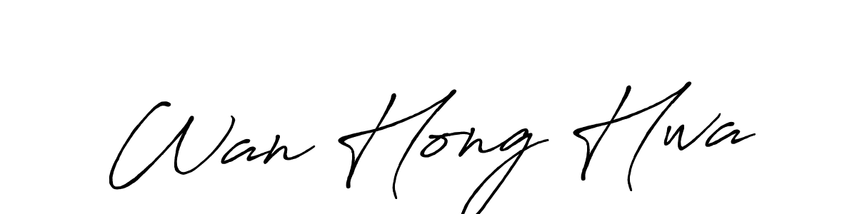 Use a signature maker to create a handwritten signature online. With this signature software, you can design (Antro_Vectra_Bolder) your own signature for name Wan Hong Hwa. Wan Hong Hwa signature style 7 images and pictures png