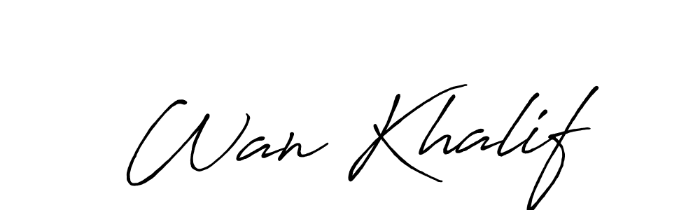 How to Draw Wan Khalif signature style? Antro_Vectra_Bolder is a latest design signature styles for name Wan Khalif. Wan Khalif signature style 7 images and pictures png