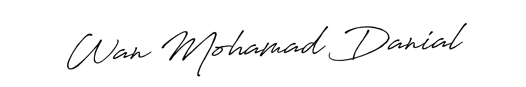 It looks lik you need a new signature style for name Wan Mohamad Danial. Design unique handwritten (Antro_Vectra_Bolder) signature with our free signature maker in just a few clicks. Wan Mohamad Danial signature style 7 images and pictures png
