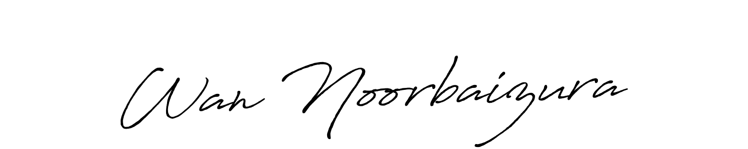 The best way (Antro_Vectra_Bolder) to make a short signature is to pick only two or three words in your name. The name Wan Noorbaizura include a total of six letters. For converting this name. Wan Noorbaizura signature style 7 images and pictures png