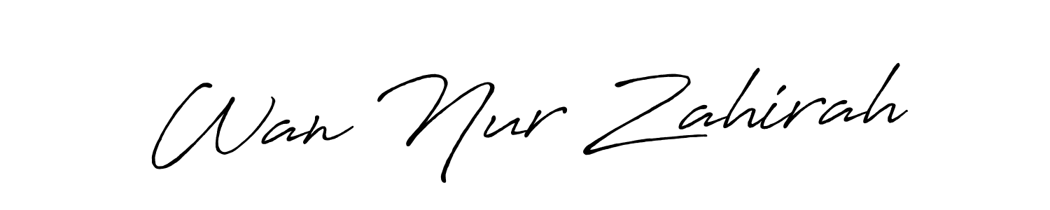 Once you've used our free online signature maker to create your best signature Antro_Vectra_Bolder style, it's time to enjoy all of the benefits that Wan Nur Zahirah name signing documents. Wan Nur Zahirah signature style 7 images and pictures png