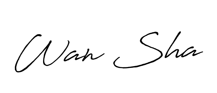 You should practise on your own different ways (Antro_Vectra_Bolder) to write your name (Wan Sha) in signature. don't let someone else do it for you. Wan Sha signature style 7 images and pictures png