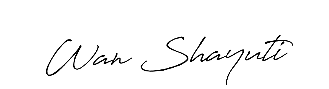 Make a beautiful signature design for name Wan Shayuti. Use this online signature maker to create a handwritten signature for free. Wan Shayuti signature style 7 images and pictures png