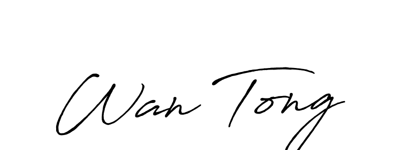 You should practise on your own different ways (Antro_Vectra_Bolder) to write your name (Wan Tong) in signature. don't let someone else do it for you. Wan Tong signature style 7 images and pictures png