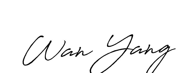 Also You can easily find your signature by using the search form. We will create Wan Yang name handwritten signature images for you free of cost using Antro_Vectra_Bolder sign style. Wan Yang signature style 7 images and pictures png