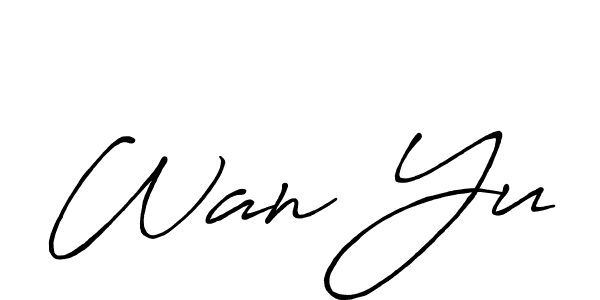 Similarly Antro_Vectra_Bolder is the best handwritten signature design. Signature creator online .You can use it as an online autograph creator for name Wan Yu. Wan Yu signature style 7 images and pictures png