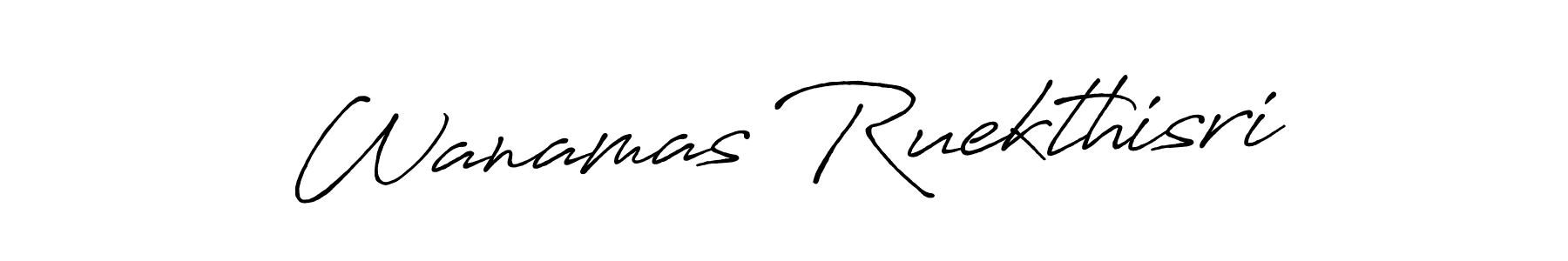 if you are searching for the best signature style for your name Wanamas Ruekthisri. so please give up your signature search. here we have designed multiple signature styles  using Antro_Vectra_Bolder. Wanamas Ruekthisri signature style 7 images and pictures png