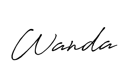Wanda stylish signature style. Best Handwritten Sign (Antro_Vectra_Bolder) for my name. Handwritten Signature Collection Ideas for my name Wanda. Wanda signature style 7 images and pictures png