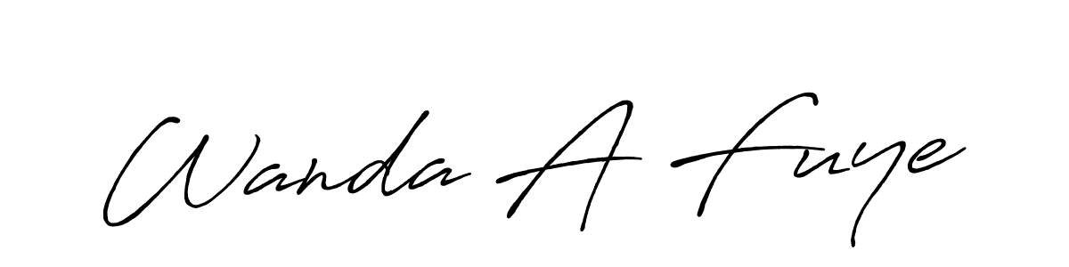 How to Draw Wanda A Fuye signature style? Antro_Vectra_Bolder is a latest design signature styles for name Wanda A Fuye. Wanda A Fuye signature style 7 images and pictures png