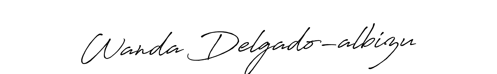 The best way (Antro_Vectra_Bolder) to make a short signature is to pick only two or three words in your name. The name Wanda Delgado-albizu include a total of six letters. For converting this name. Wanda Delgado-albizu signature style 7 images and pictures png