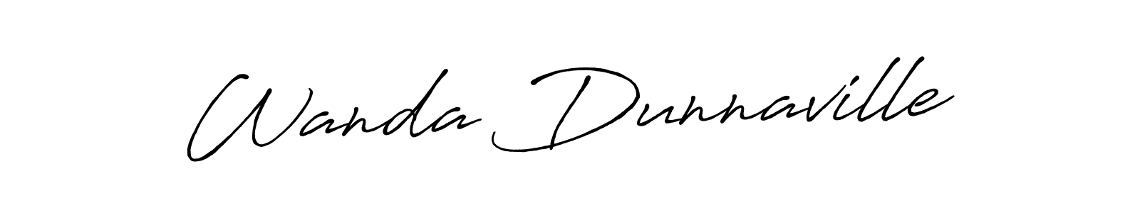 Create a beautiful signature design for name Wanda Dunnaville. With this signature (Antro_Vectra_Bolder) fonts, you can make a handwritten signature for free. Wanda Dunnaville signature style 7 images and pictures png