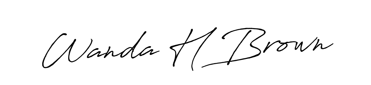 Make a short Wanda H Brown signature style. Manage your documents anywhere anytime using Antro_Vectra_Bolder. Create and add eSignatures, submit forms, share and send files easily. Wanda H Brown signature style 7 images and pictures png