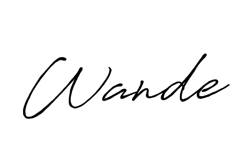 How to Draw Wande signature style? Antro_Vectra_Bolder is a latest design signature styles for name Wande. Wande signature style 7 images and pictures png