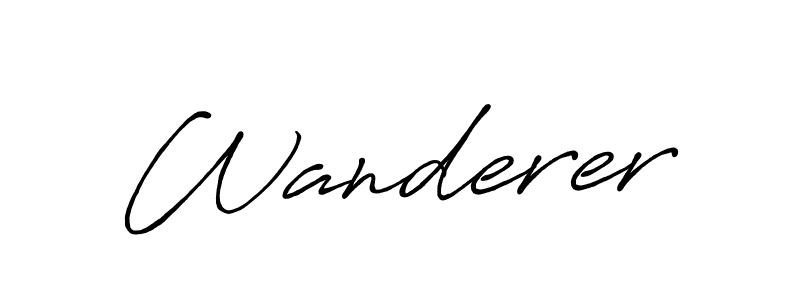 if you are searching for the best signature style for your name Wanderer. so please give up your signature search. here we have designed multiple signature styles  using Antro_Vectra_Bolder. Wanderer signature style 7 images and pictures png