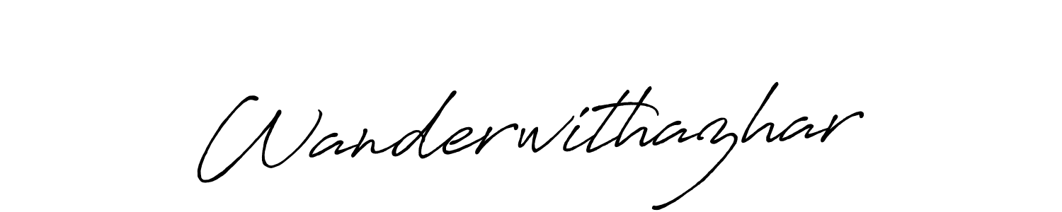 Also we have Wanderwithazhar name is the best signature style. Create professional handwritten signature collection using Antro_Vectra_Bolder autograph style. Wanderwithazhar signature style 7 images and pictures png