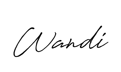 Create a beautiful signature design for name Wandi. With this signature (Antro_Vectra_Bolder) fonts, you can make a handwritten signature for free. Wandi signature style 7 images and pictures png