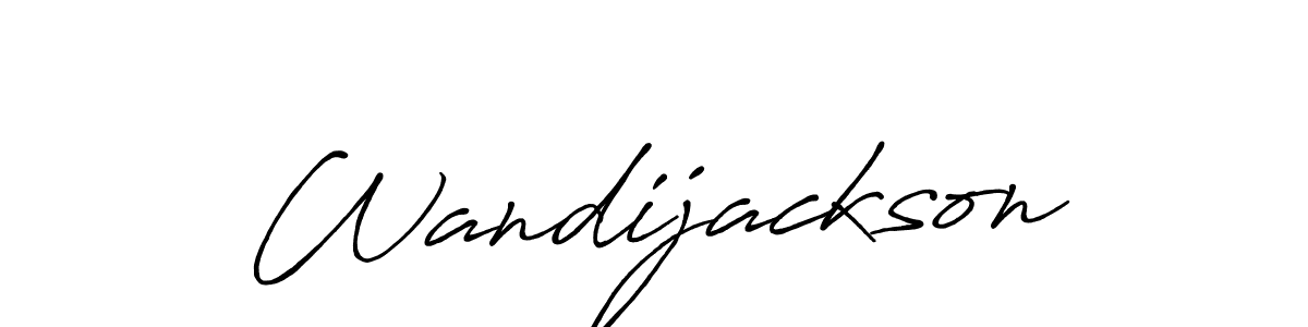 How to make Wandijackson signature? Antro_Vectra_Bolder is a professional autograph style. Create handwritten signature for Wandijackson name. Wandijackson signature style 7 images and pictures png