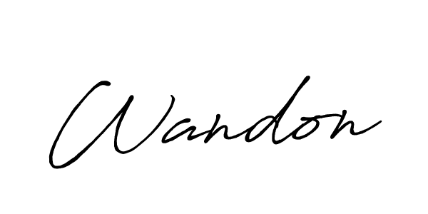 You should practise on your own different ways (Antro_Vectra_Bolder) to write your name (Wandon) in signature. don't let someone else do it for you. Wandon signature style 7 images and pictures png